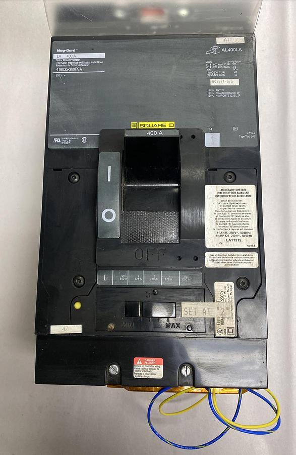 Square D,419035-300FSA,Motor Circuit Protector 400A 600V 3P NOS