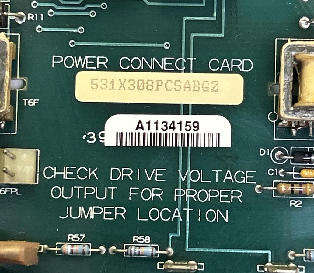 Used GENERAL ELECTRIC,531X308PCSABG2,POWER CONNECTION BOARD