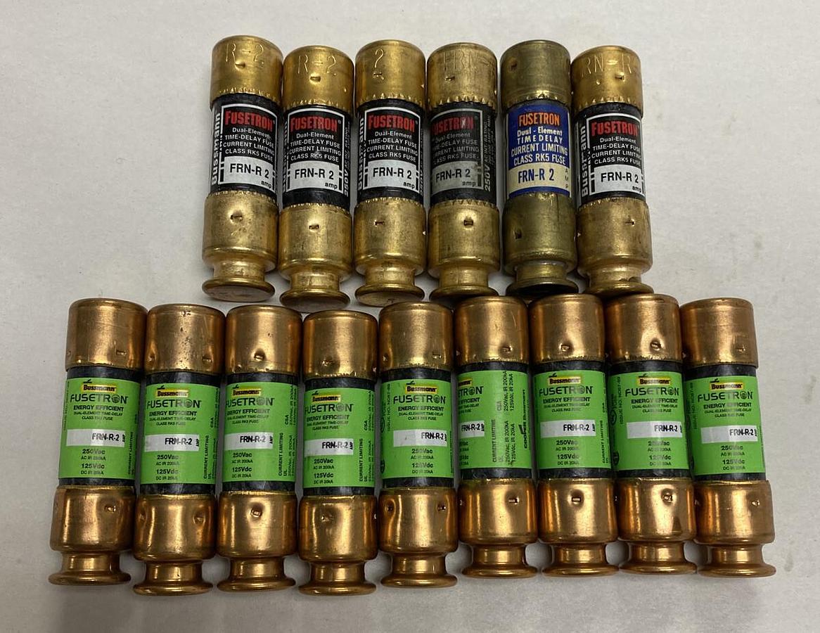 Cooper Bussmann,FRN-R-2,Fuse Lot of 15 NOS