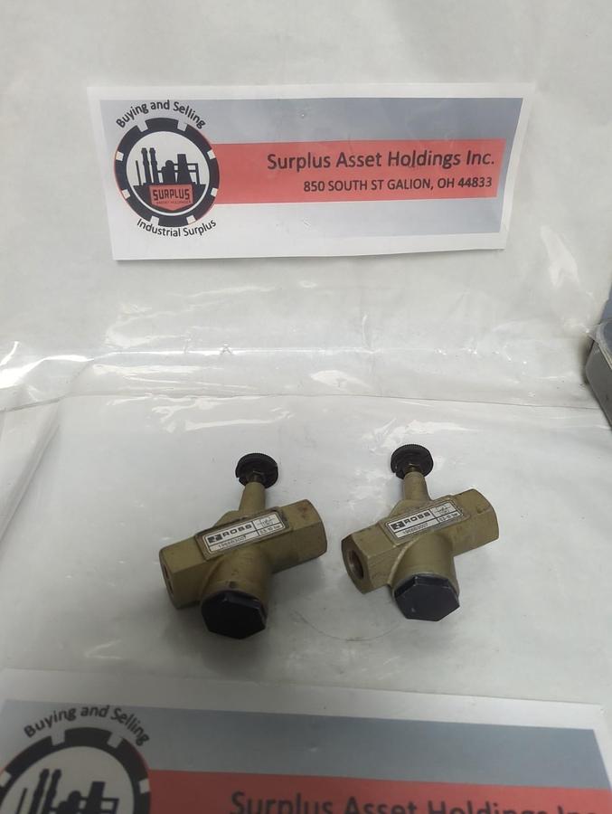 Used ROSS,1968B3007,FLOW CONTROL VALVE 0.3-10 BAR LOT OF 2 PRE-OWNED