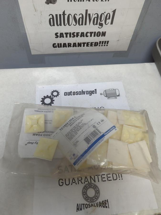 THOMAS & BETTS,TC150X150AL,TY-RAP ADHESIVE BACKED MOUNTING BASE BAG OF 40 PIECES