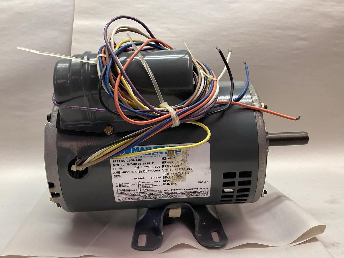 Marathon Electric,3M56C17D1312B-P,1-Phase Electric Motor 3/4Hp 60Hz 56 Frame