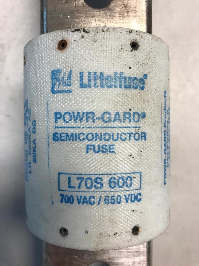 Littelfuse,L70S 600,Semiconductor Fuse 600AMP 700VAC/650VDC