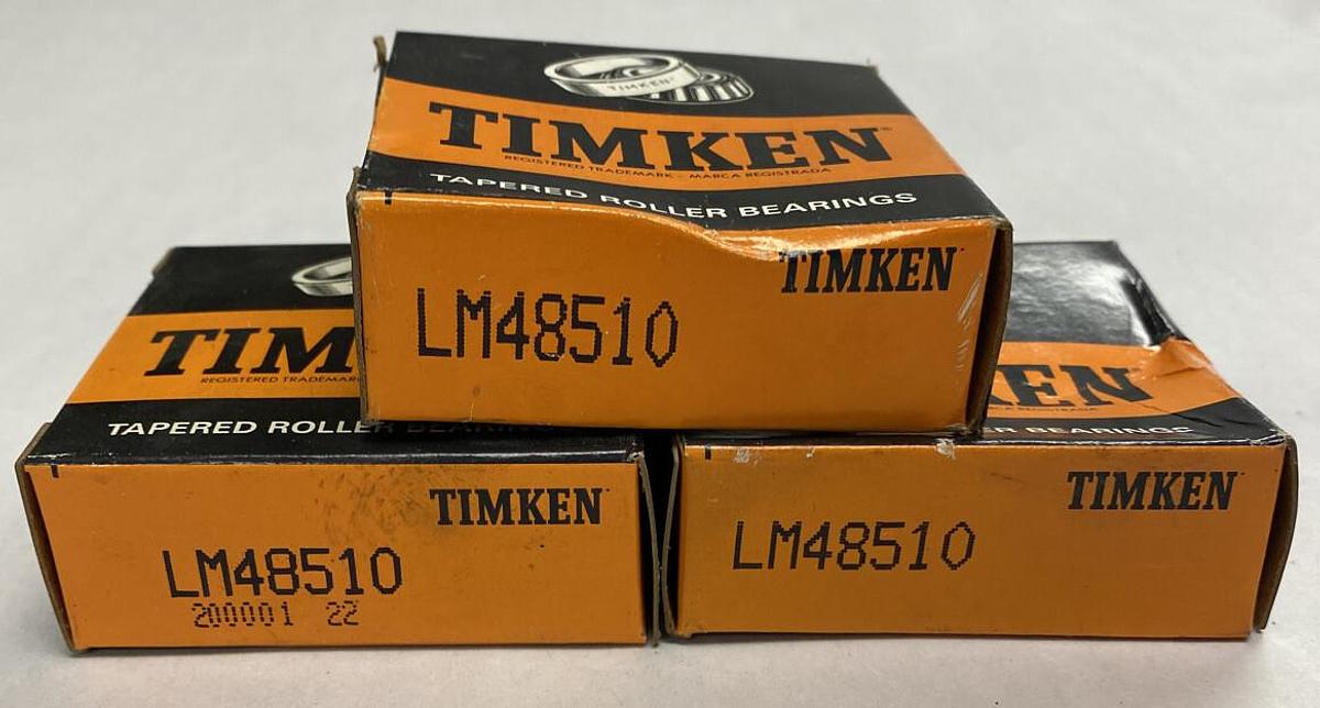 Used Timken,LM48510,Roller Bearing Cup Lot Of 3 NOS