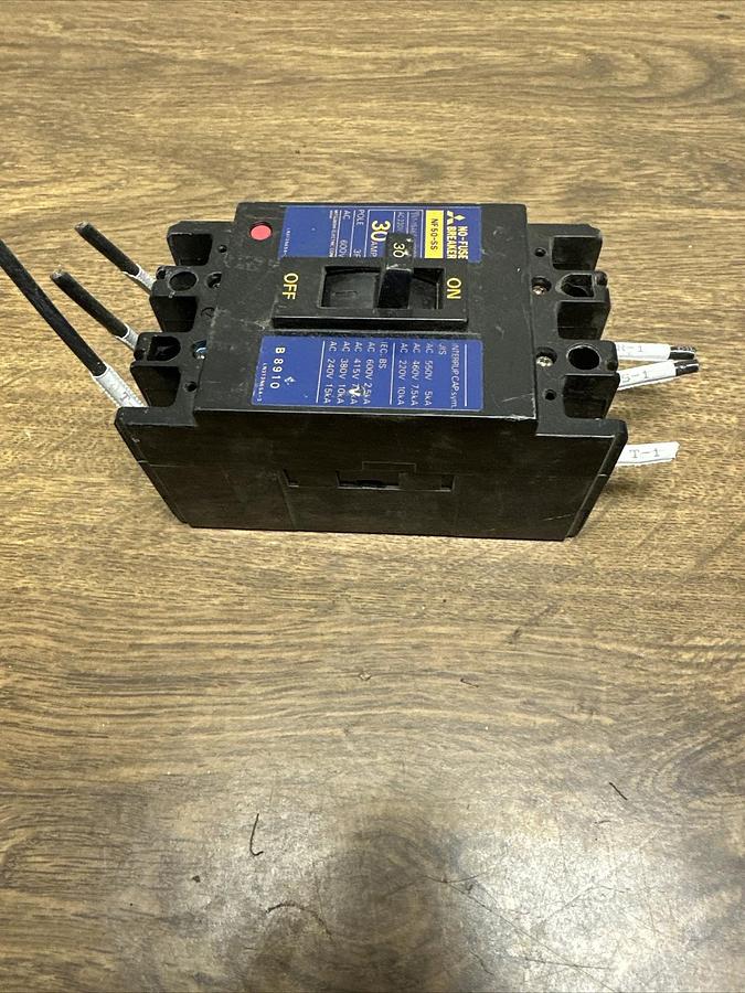 Used Mitsubishi,NF50-SS,30 Amp 3 Pole Circuit Breaker