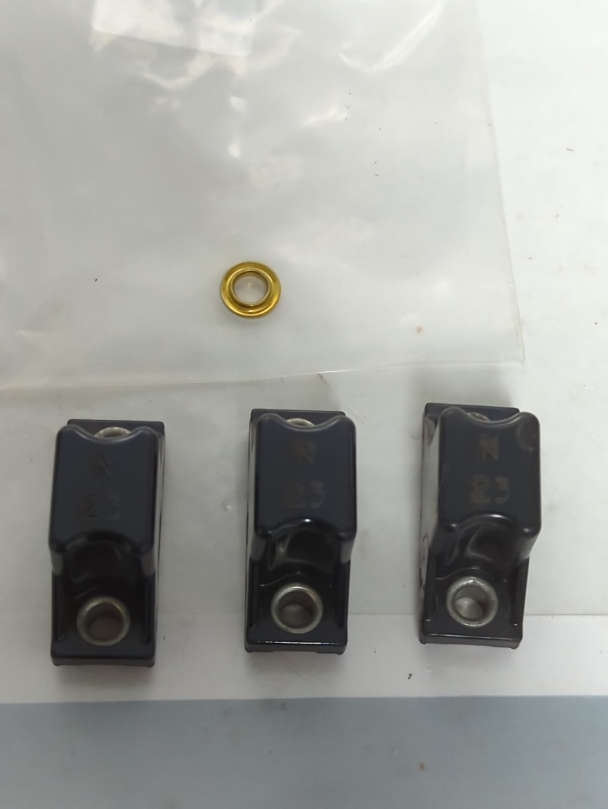 Used ALLEN BRADLEY,N23,THERMAL OVERLOAD PROTECTION HEATER ELEMENT LOT OF 3 PRE-OWNED