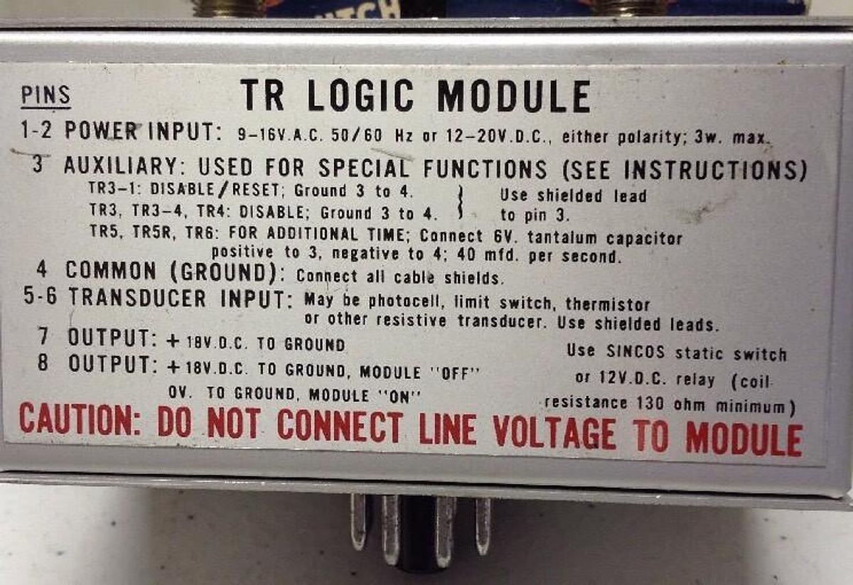 Honeywell,TR5R,Logic Module Micro Switch Type 2 1.5V