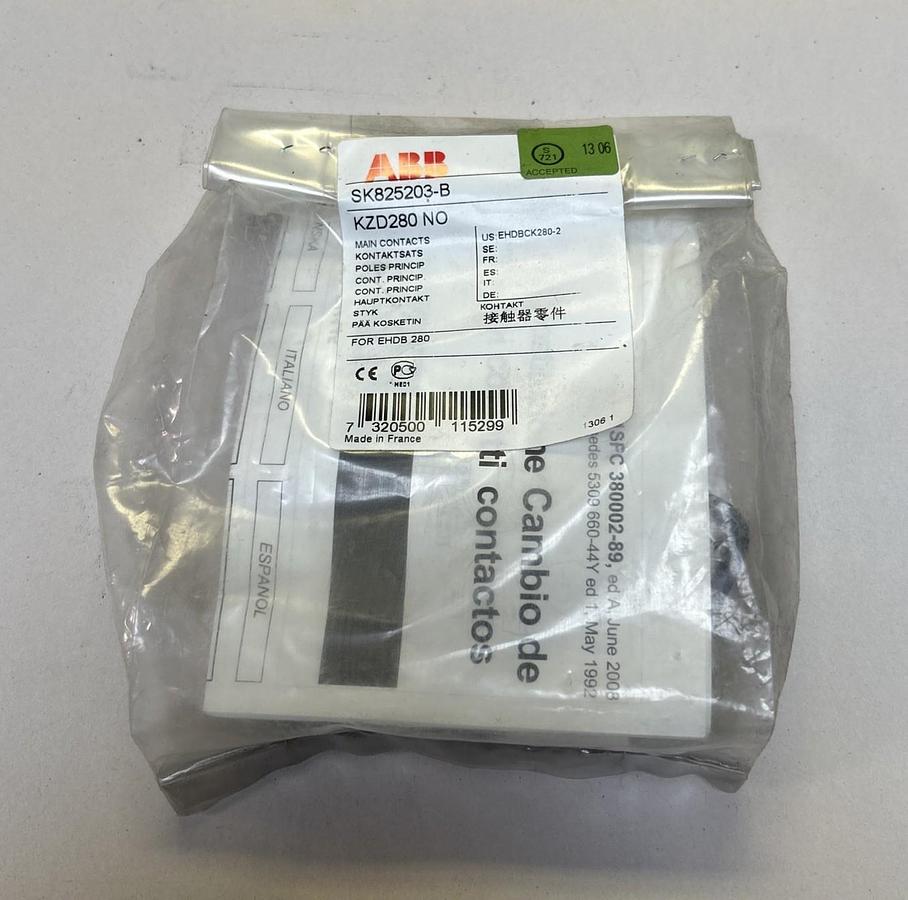 Used ABB,SK825203-B,MAIN CONTACT KIT NOS