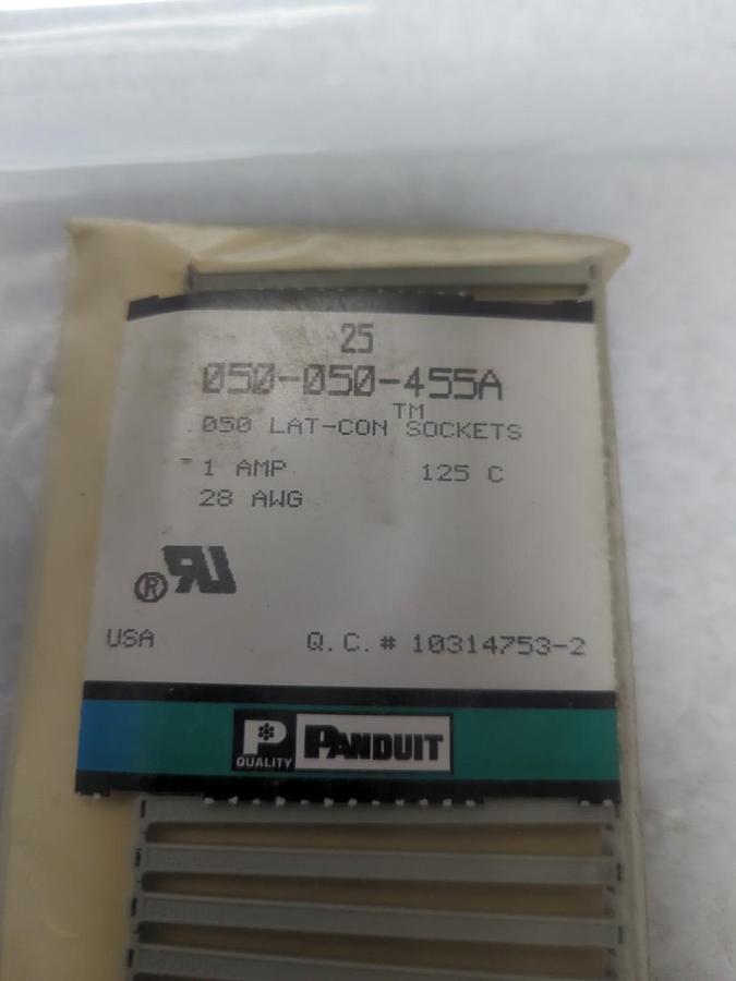 PANDUIT,050-050-455A,LAT-CON SOCKETS 1 AMP 28 AWG 125C PACK OF 25 NOS