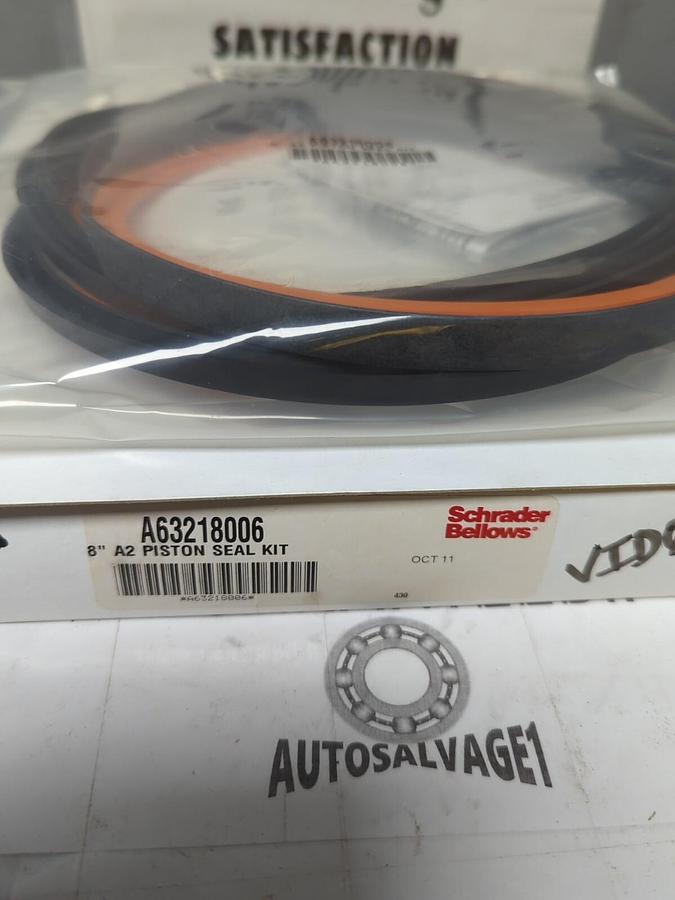 SHRADER BELLOWS,A63218006,8 INCH A2 PISTON SEAL KIT NEW