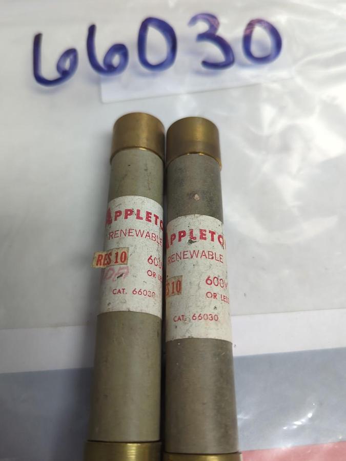APPLETON,66030,RES-10 RENEWABLE FUSE LOT OF 7 PRE-OWNED
