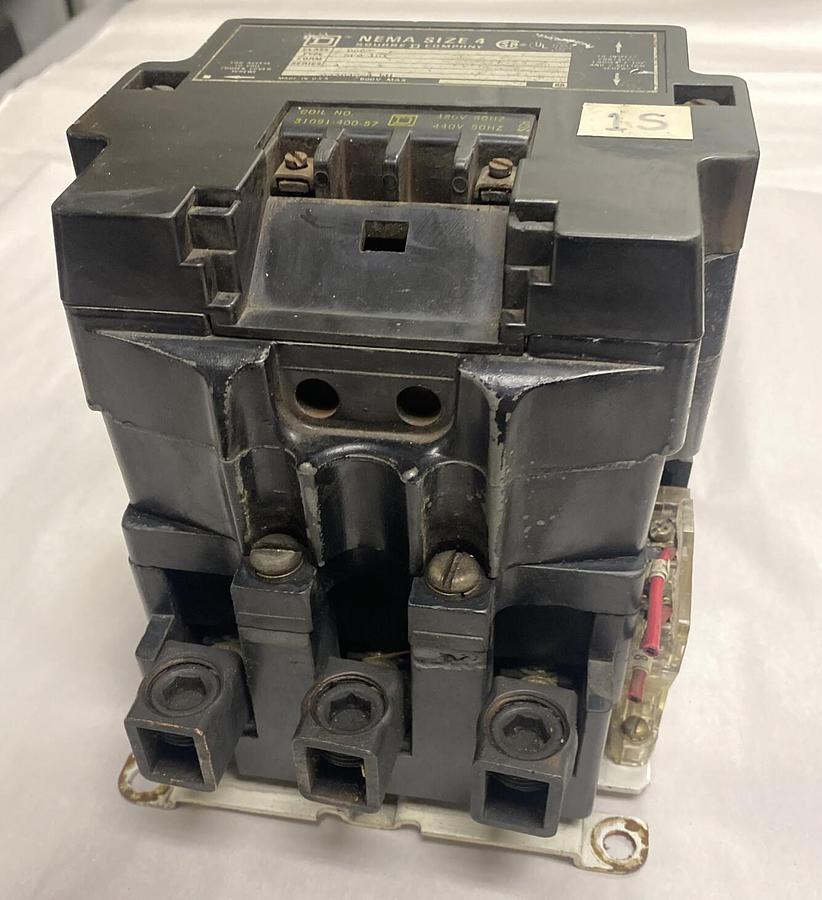 Used Square D,8502 SF0-1S1,Nema Size 4 Starter