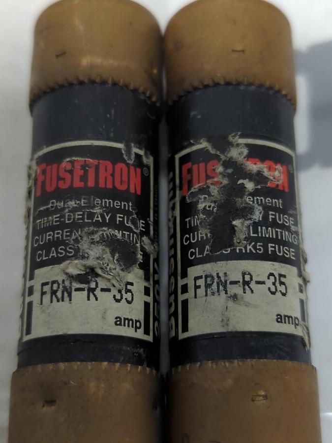 COOPER BUSSMANN,FRN-R-35,FUSETRON 35 AMP FUSE LOT OF 2 NOS