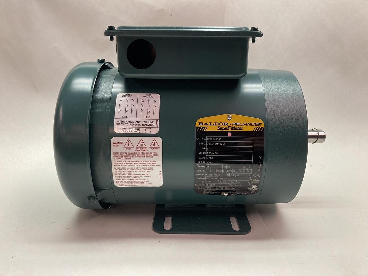 Baldor,CEUHM3546,Inverter Motor 1HP 1760 RPM 230/460V 56C Frame