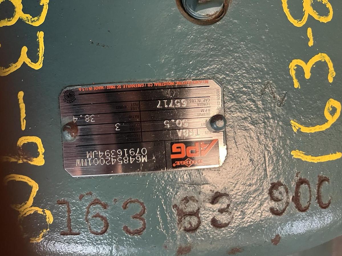 Used DODGE RELIANCE,TR8A,APG GEAR REDUCER INPUT RPM 50.5 RATIO 38.4