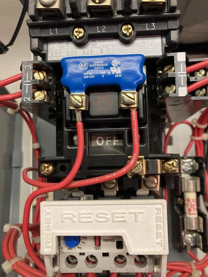 Used Allen-Bradley,2100 2113,Size 1 MCC 12 INCH Starter Bucket 15 Amp Breaker