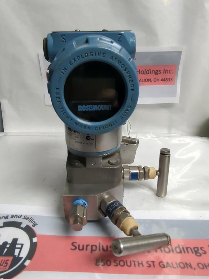 Used ROSEMOUNT,3051 CD3A22A1AM5,PRESSURE TRANSMITTER PRE-OWNED