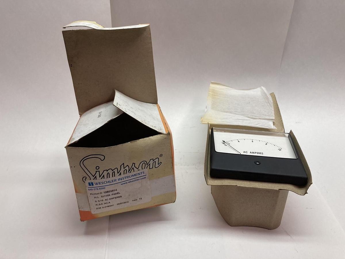 Simpson/Weschler,19503814,Panel Meter ATI SI/1359 R:0-5 ACA S:0-10 AAC NOS