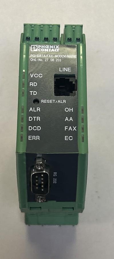 Used PHOENIX CONTACT,PSI-DATA/FAX-MODEM/RS232,INDUSTRIAL ANALOG MODEM