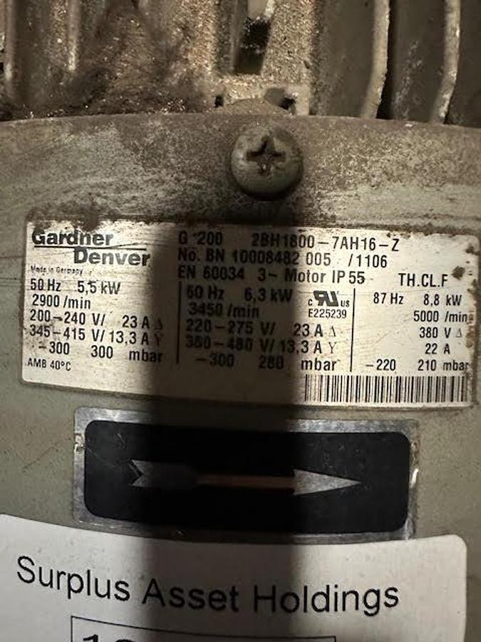 Used Gardner Denver G200 Fan Blower