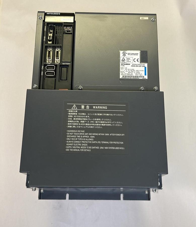 Used MITSUBISHI,MDS-DH-SP-200,SPINDLE DRIVE UNIT 37KW