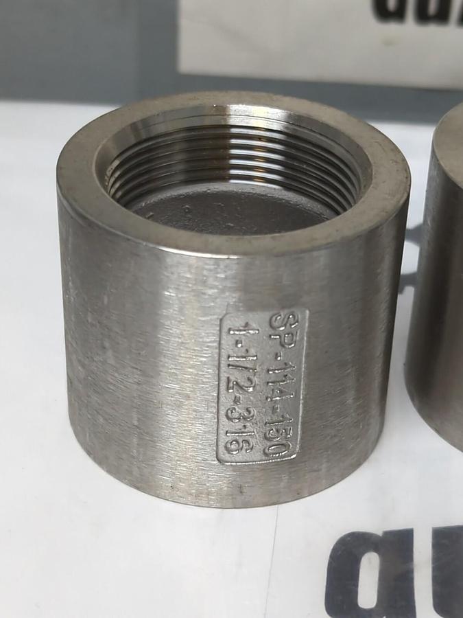 HAITIMA,SP-114-150 316,1-1/2 INCH STAINLESS STEEL COUPLING SOCKET LOT OF 4 NOS