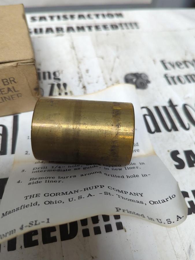 GORMAN RUPP,82 B.R.,BRASS PUMP SEAL LINER NOS