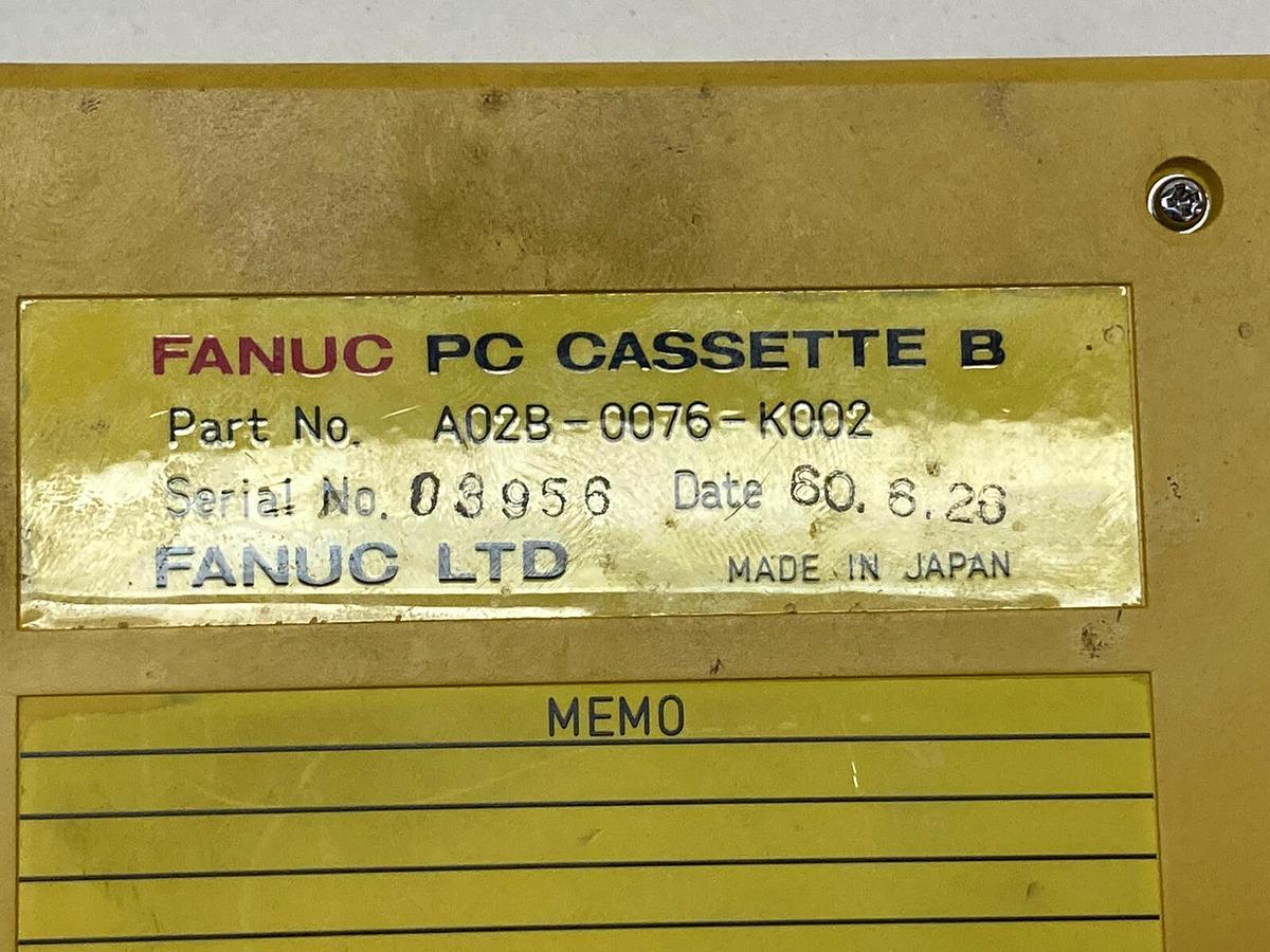 Used Fanuc,A02B-0076-K002,PC Cassette B