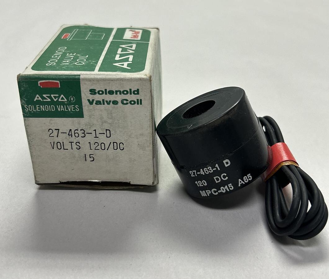 Used ASCO,27-463-1-D,SOLENOID VALVE COIL 120V NEW