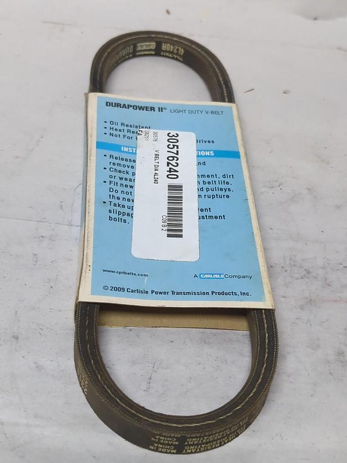 CARLISLE,4L240R,DURA POWER II LIGHT DUTY V BELT NOS