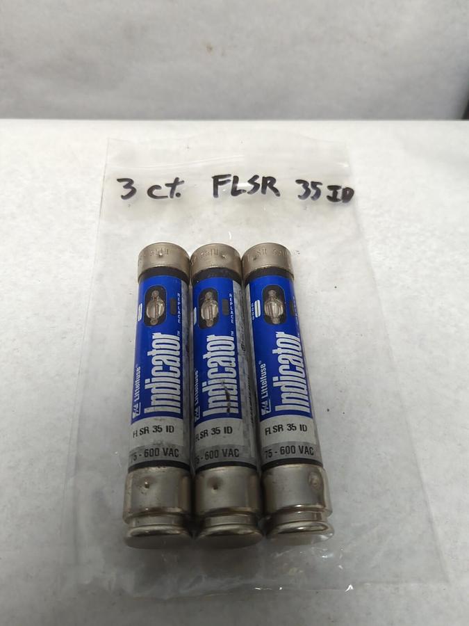 LITTELFUSE,FLSR 35ID,INDICATOR 35 AMP FUSE LOT OF 3 NOS