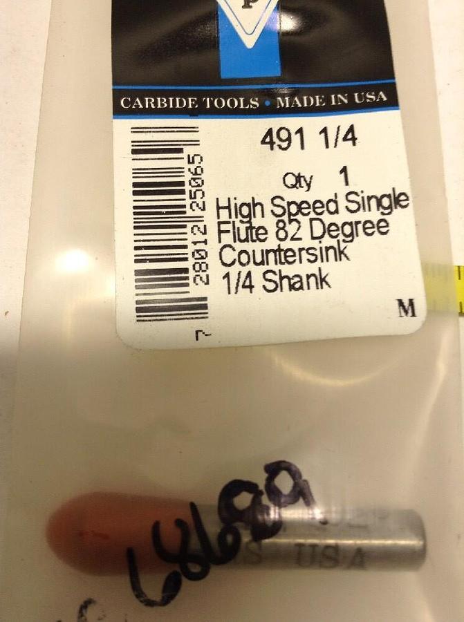 APT,491 1/4,High Speed Single Flute 82 Degree Countersink 1/4 Shank LOT OF 9