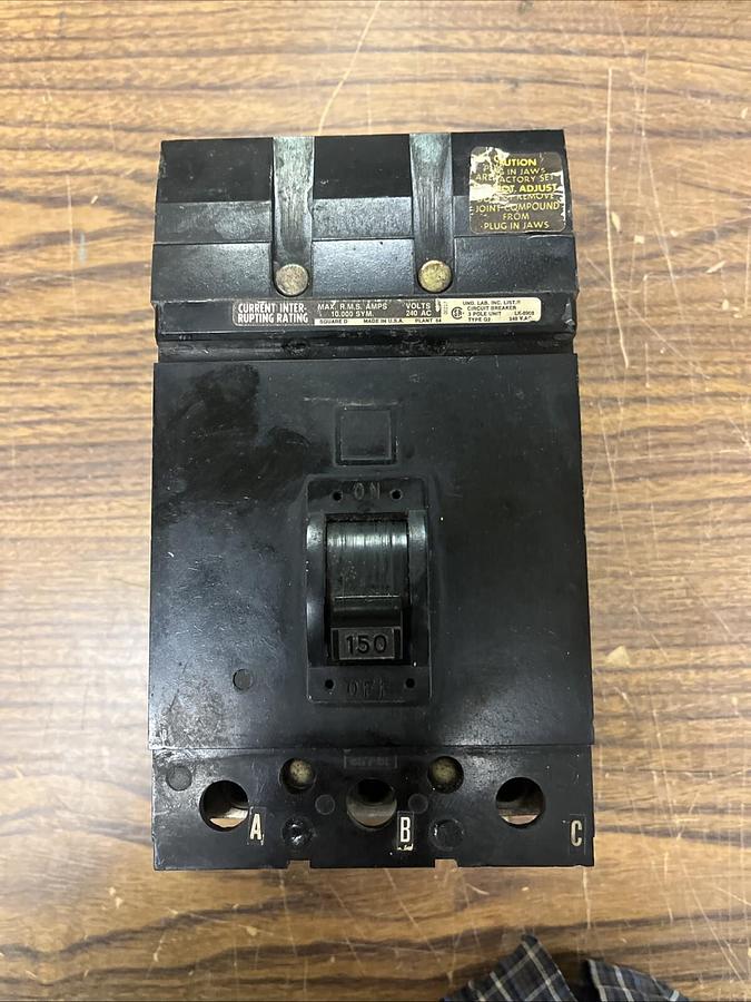 Used Square D,Q232150,Q2 I-Line Breaker 150A 240V 3PH 3P