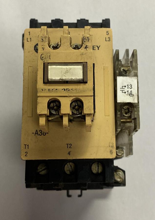 Used ALLEN BRADLEY,100-A38NZ*3,SER B CONTACTOR 38A 600V