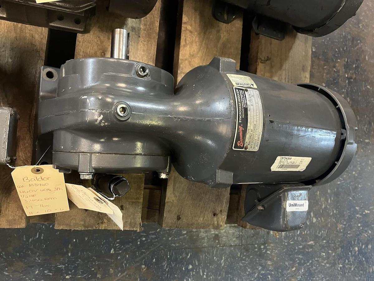 US MOTORS,E436,GWP SYNCROGEAR GEARMOTOR FR 6 RATIO 39 INPUT 1HP 1775RPM