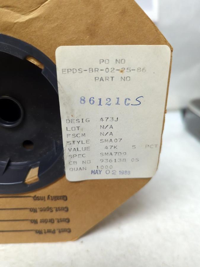 CORNING,STYLE SMA07,RESISTOR 47KΩ 5% ROLL OF 1000 PCS NOS