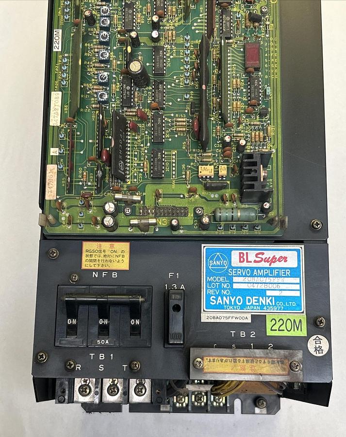 Used SANYO DENKI,20BA075FFW,SERVO AMPLIFIER