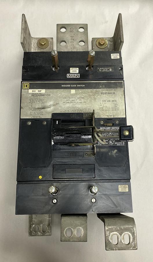 Used Square D,MHP360008MMT1212,Circuit Breaker 800AMP 600V