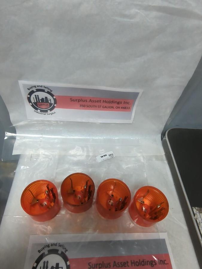 Used TELEMECANIQUE,XVA-LC3,ORANGE STACK LIGHT 7W 240V NO LAMP LOT OF 4 PRE-OWNED