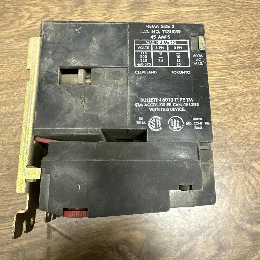 Used Sylvania,T13U032,45A 600V Size 2 Starter