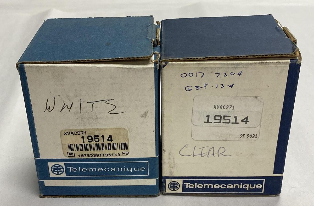 Telemecanique,19514 XVAC371,Clear Stack Light Lot Of 2 NOS