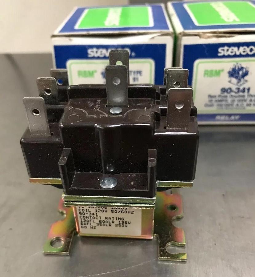 Steveco,RBM 90-341,Type 91 Two Pole Double Throw Relay LOT OF 2