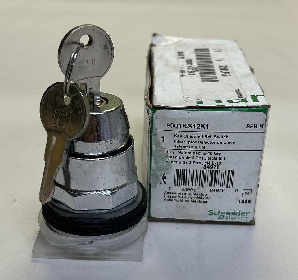 SCHNEIDER ELECTRIC,9001KS12K1,KEY OPERATED SELECTOR SWITCH NOS