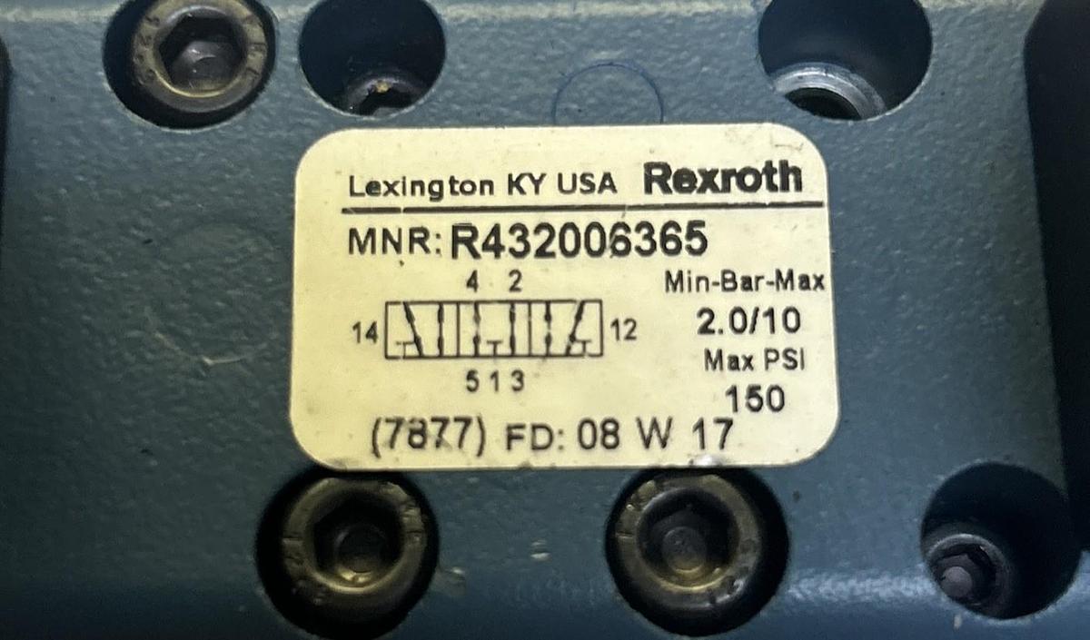 Used REXROTH,R432006365,DIRECTIONAL CONTROL VALVE