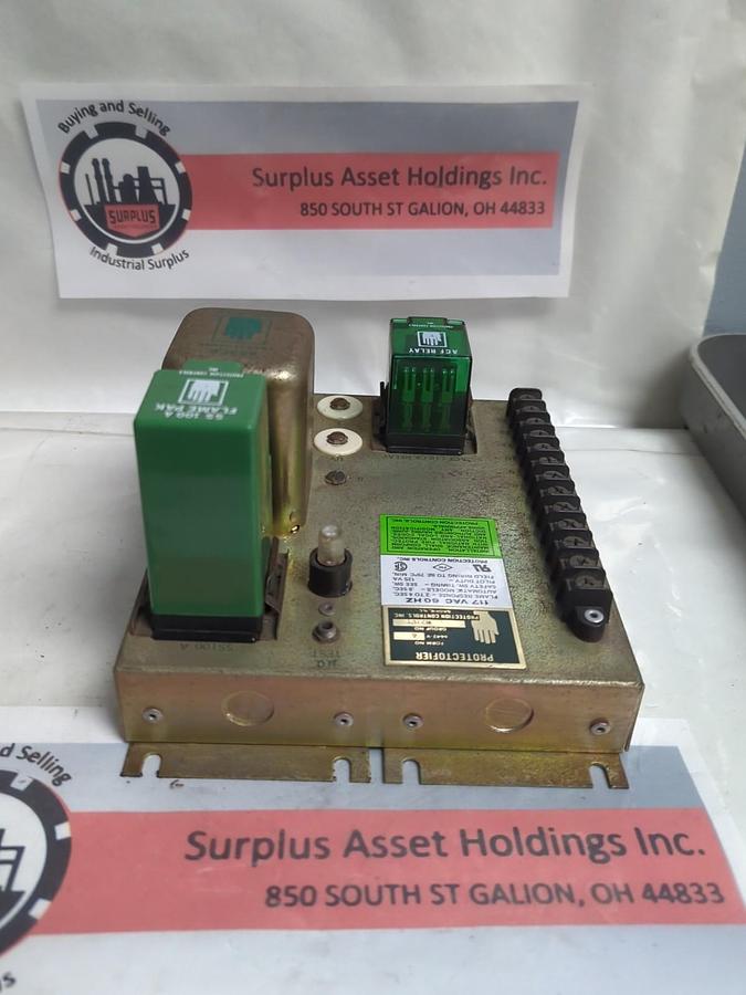Used PROTECTOFIER,M2101,PROTECTIFIER SAFETY RELAY 117VAC 60HZ PRE-OWNED