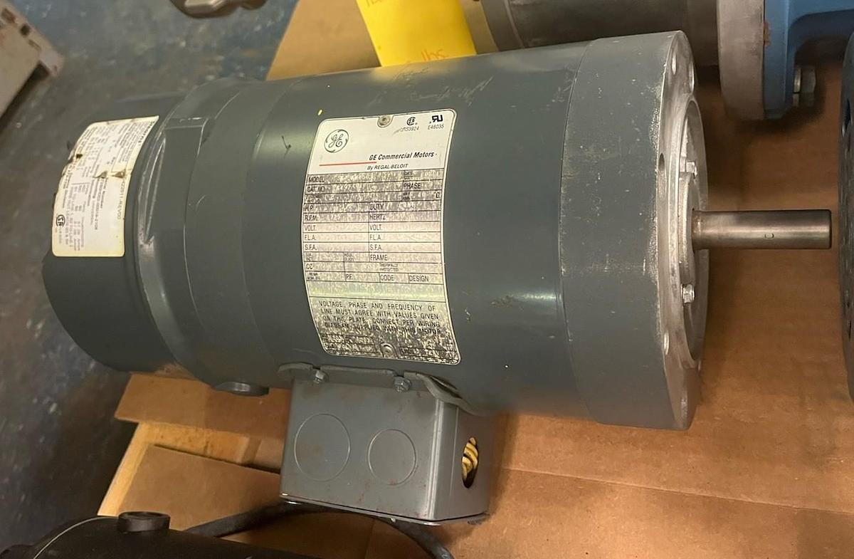 Used GE,K457,BRAKE MOTOR 1/2HP 1725RPM 3PH 56C 5K49KN4563B