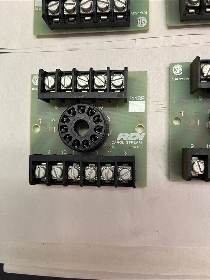 RDI,711BR,RELAY SOCKET 11 PIN LOT OF 9 NEW