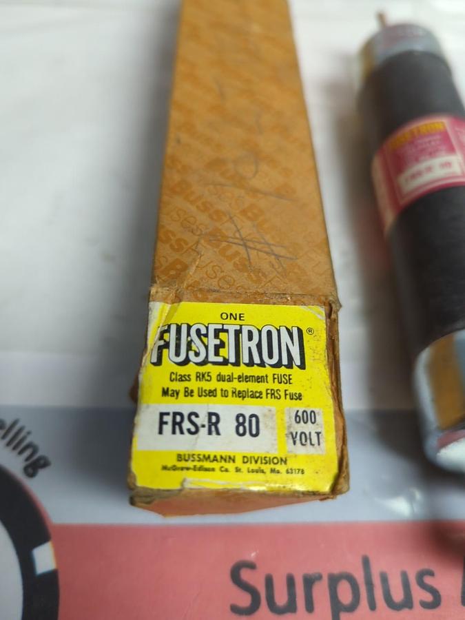 COOPER BUSSMANN,FRS-R-80,FUSETRON 80 AMP FUSE NOS