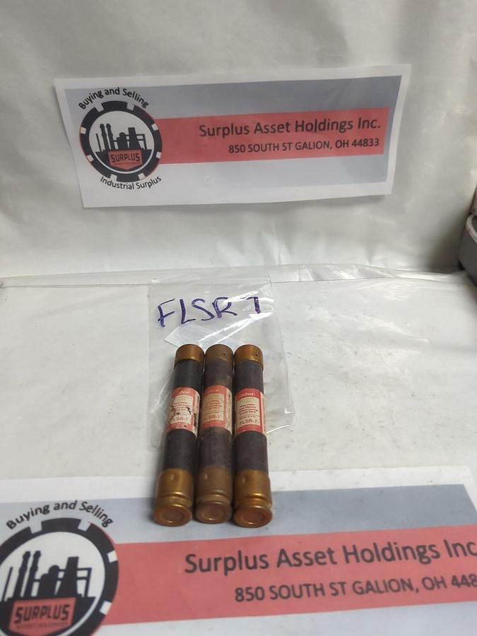 Used LITTELFUSE,FLSR 7,SLO-BLO 7 AMP FUSE LOT OF 3 PRE-OWNED