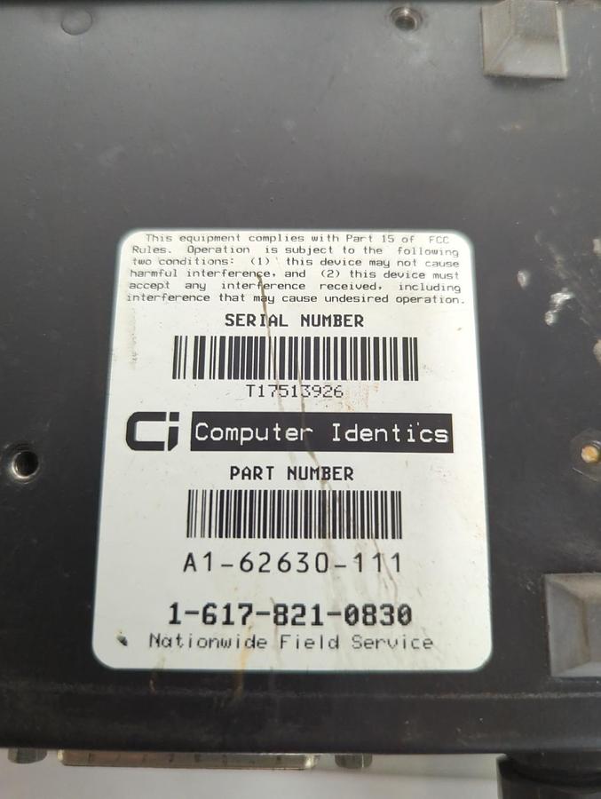 Used COMPUTER IDENTICS,A1-62630-111,SCAN STAR 240 BARCODE SCANNER READER PRE-OWNED